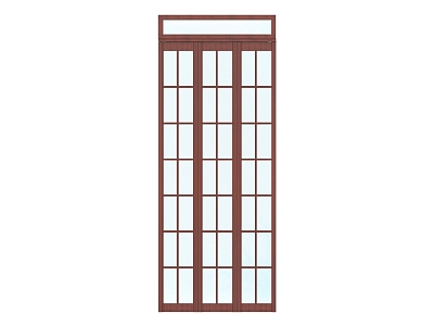 Glass Lattice Folding Door 3D Model model