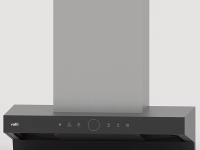 Modern Vatti Kitchen Range Hood With Black Control Panel And Sleek Design 3d model