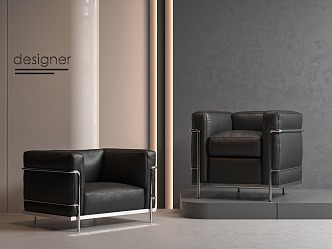 Single sofa 3d model