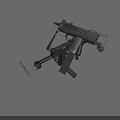 Vintage Submachine Gun With Metal Construction Detachable Magazine And Folding Stock
