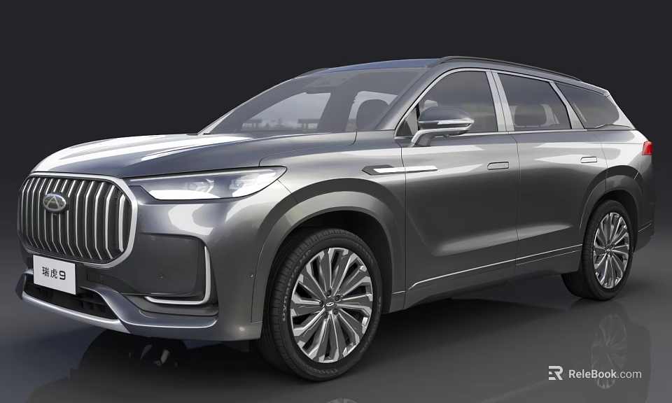 Modern Luxury Silver SUV with Sleek Body Lines Front Grille and Alloy Wheels 3d model 
