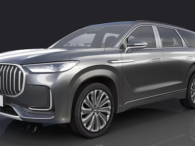 Modern Luxury Silver SUV with Sleek Body Lines Front Grille and Alloy Wheels 3d model