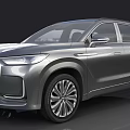 Modern Luxury Silver SUV with Sleek Body Lines Front Grille and Alloy Wheels