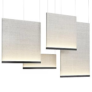 New Chinese Chandelier Fabric Chandelier 3d model