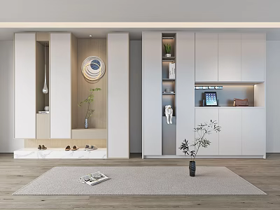 Modern Partition Shoe Cabinet Entrance Shoe Cabinet 3d model