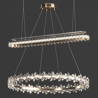 Modern Crystal Chandelier Crystal Chandelier Combination 3d model