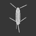 Twin Rotor Heavy Lift Helicopter With Gray Military Body And Landing Gear Wheels