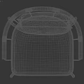 Modern Minimalist Single Chair Featuring Metal Frame Woven Armrests And Light Fabric