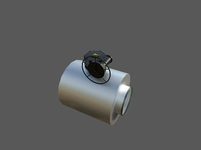 Industrial Equipment Design With Metal Pipe And Black Mechanical Component 3d model