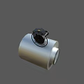 Industrial Equipment Design With Metal Pipe And Black Mechanical Component