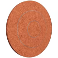 Modern Orange Circular Wall Decor With Grey Concentric Circles Design