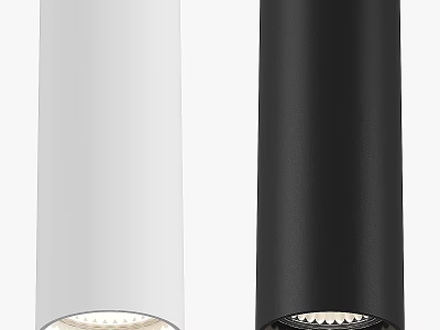 Modern Ceiling Lights in White and Black Cylinder Design with Stylish Look 3d model