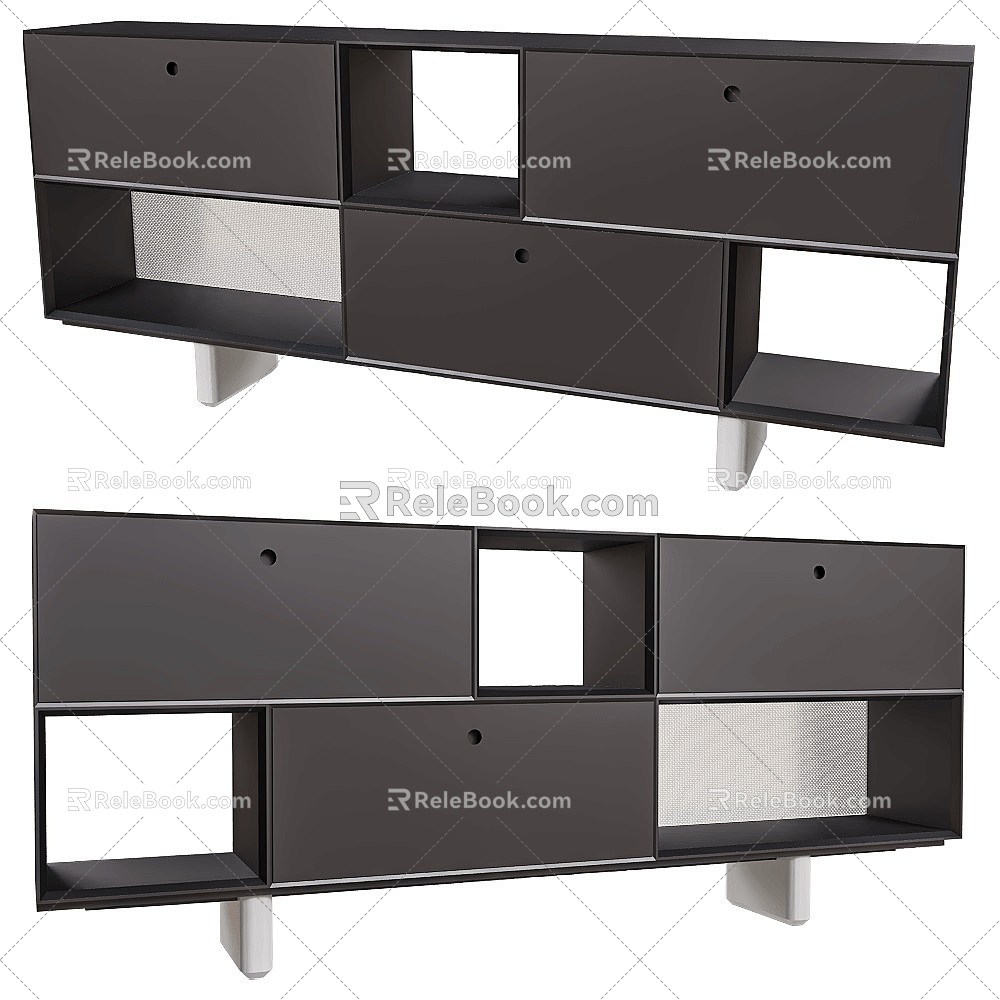 chamfer TV cabinet 18 3d model