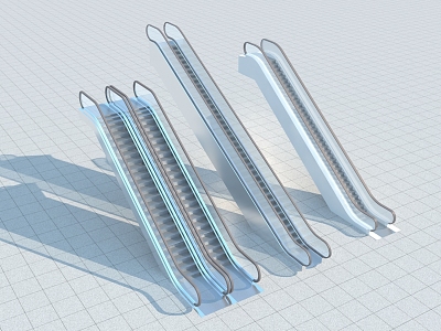 modern escalator 3d model