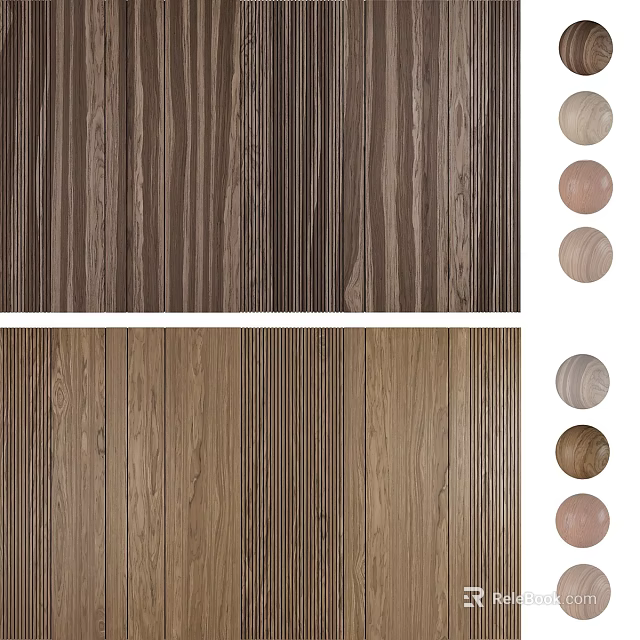 Wood Grain Background Wall With Different Styles Color And Texture Samples For Interior Design 3d model 
