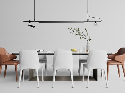 Modern Dining Table and Chair Combination model