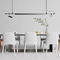 Modern Dining Table and Chair Combination 3d model