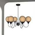 Nordic Middle Ancient Chandelier 3d model