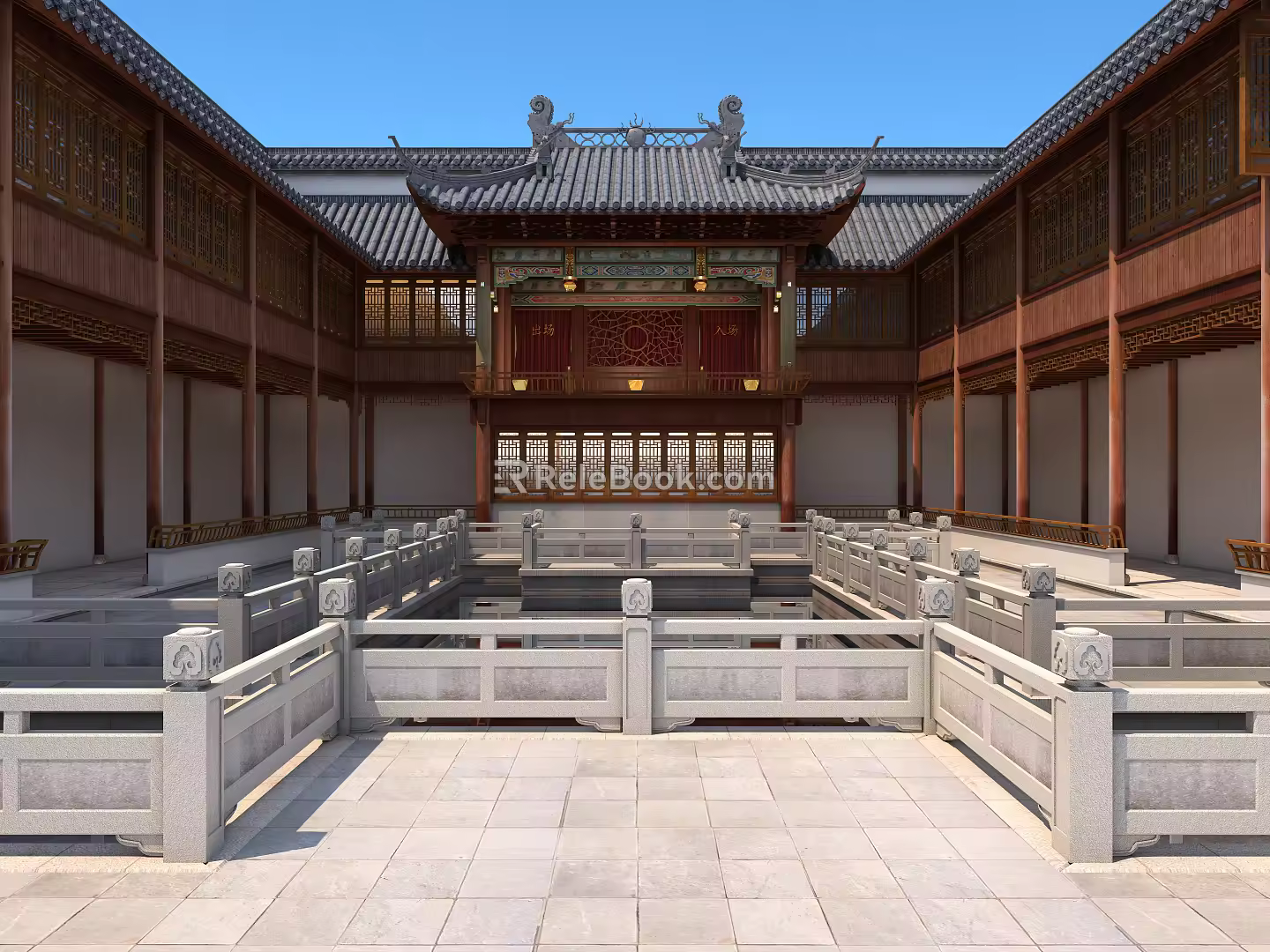 Chinese stage 3d model