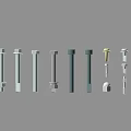 Assorted Hardware Tools Featuring Bolts Nuts Pins Rings And Metal Parts