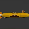 Yellow REMUS Autonomous Underwater Vehicle Featuring Technical Equipment And Structure 3d model