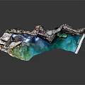 Garden Landscape Design With Rockery Waterfall And Clear Reflecting Pool Features