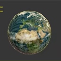 3D Rendered Earth Globe With Detailed Continents Oceans And Clouds