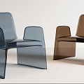 Modern Minimalist Leisure Chairs In White Gray And Brown Velvet With Geometric Armrest Design