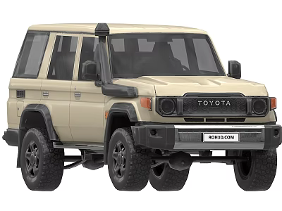Toyota Beige Off Road SUV With Rugged Design And All Terrain Tires 3d model