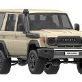 Toyota Beige Off Road SUV With Rugged Design And All Terrain Tires