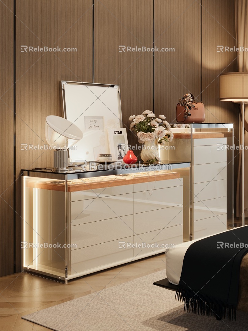 Modern Jewelry Cabinet Decorative Cabinet Storage Cabinet Glass Cabinet 3d model