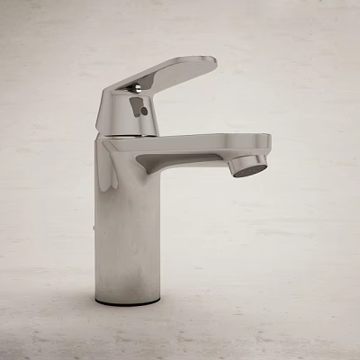 Modern Single Handle Bathroom Faucet With Chrome Finish And Sleek Contemporary Design 3d model