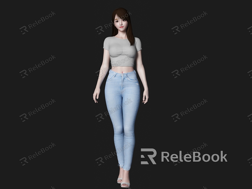 beautiful woman character model