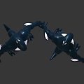 Shark Inspired Characters Creatures 3D Models With Green Bodies White Bellies And Muscular Build