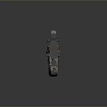 Futuristic Sci Fi Weapon Design Featuring Beige Gray Body Wooden Panel And Tactical Scope