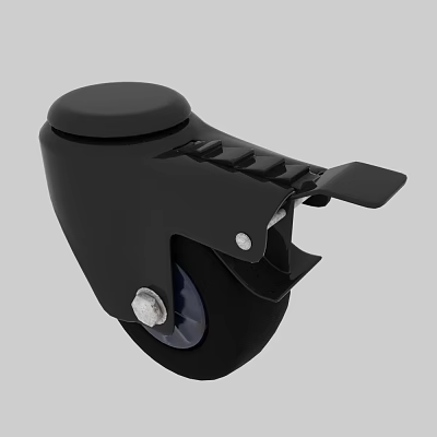 Black Caster Wheel with Brake and Metal Components for Smooth Rolling Design 3d model Black Caster Wheel with Brake and Metal Components for Smooth Rolling Design 3d model