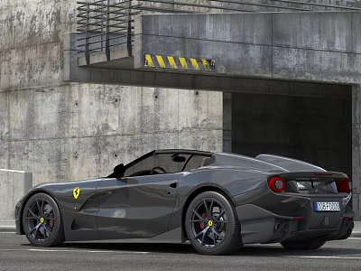 Modern sports car Ferrari sports car 3d model