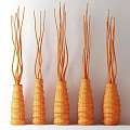 Decorative Textured Vases With Slender Brown Twigs For Home Decoration