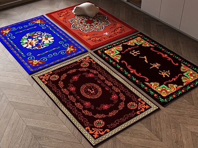 National style carpet embroidery carpet tapestry model