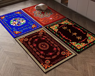 National style carpet embroidery carpet tapestry 3d model