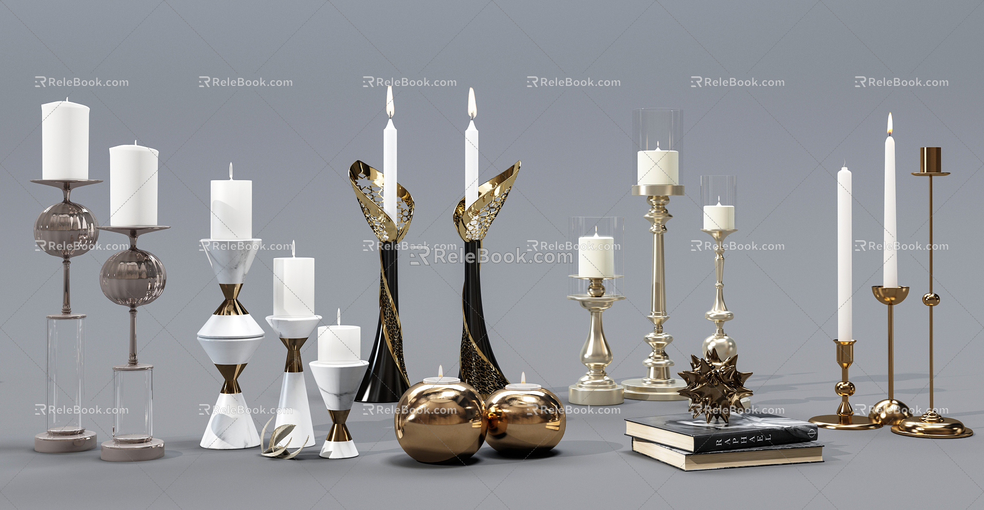 Light Luxury Candlestick Candlestick Ornaments 3d model