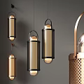 Luxury Metal Pendant Lights With Modern Mesh Design And Multiple Units