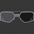 Trendy Hexagonal Sunglasses With Metallic Frame And Reflective Lenses For Fashionable Look
