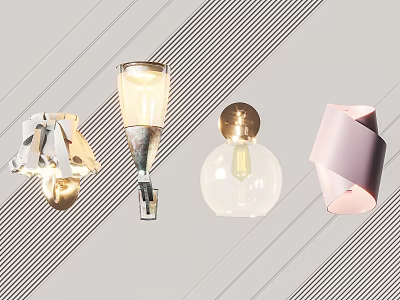 Modern Wall Sconces With Various Stylish Designs For Home Interior Decoration 3d model