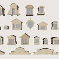 Tiger Window Component Top Shape Triangle Top Dome 3d model
