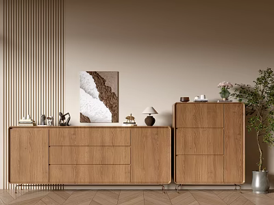 Modern Wood Grain Cabinet Simple Style Cabinet Whole Cabinet Sideboard Balcony Cabinet Storage Cabinet Entrance Cabinet 3d model