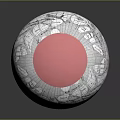 Decorative Globe Featuring World Map Pattern And Pink Dome Top