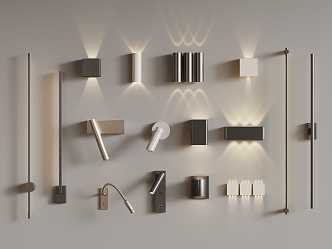 modern wall lamp long wall lamp reading lamp 3d model