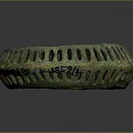 Ancient Bronze Circular Sculpture Carving With Hollowed Out Patterns And Green Patina
