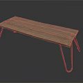 Rustic Wooden Table With Metal Legs For Modern Home Furniture Decor